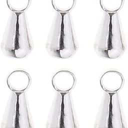 6 Pieces 925 Sterling Silver Extender Chain End Beads Water Drop Charms for Bracelets Jewelry Findings, 10mm Long-picture-39