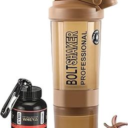 Zyro Protein Funnel & Bolt Protein Shaker Bottle with Blending Mixer Ball 600 ml Shaker (Pack of 2, Multicolor, Plastic)-image-95