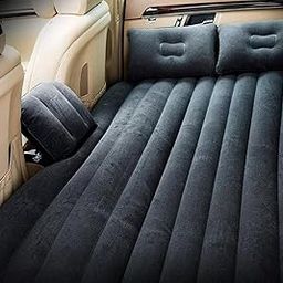 Car Bed for Back Seat - Black (Pack of 1) | Inflatable Bed with 2 Air Pillow & Air Pump | Universal Size | Portable Car Bed | Car Bed for Kids, Travel, Trips, Camping, Picnic, Pool & Beach-image-72
