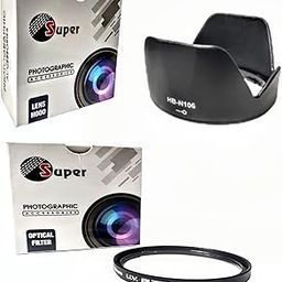 HB-N106 Bayonet Lens Hood + 55MM UV Filter Compatible with Nikon HB-N106 Bayonet Lens Hood for 18-55mm AF-P & 18-55mm f/3.5-5.6G VR AF-P DX (Not for AF-S)-picture-17