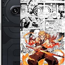 AtOdds Mobile Skin Sticker Wrap | Compatible for Nothing Phone 2A | Scratchproof Matte Finish | Full Coverage for All Sides & Camera Protection (rengoku)-image-13