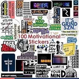 Set of 100 Motivational Stickers, Study Room Decoration Items Quotes Wall Sticker, Laptop Stickers Aesthetic Phone Stickers Positive Quotes Stickers, Motivational Stickers for Students-image-37