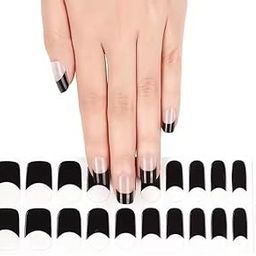 Semi Cured Gel Nail Strips - Pink Semi Cured Nail Wraps - Soft Self-Adhesive Gel Nail Stickers with 16PCS Nail File Stick - Long Lasting French Tip Stickers (258)-image-35