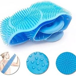 KAwya Silicone Body Scrubber/Bath Body Cleaning Belt/Skin Brush Belt For Skin/Bathing/Body Dirt Removal For Kids Men's & Women (Multicolor)-26