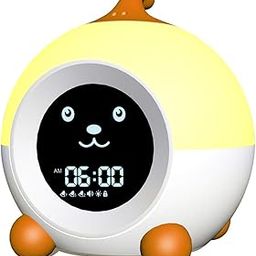 Teach Me Time Kids Alarm Clock, I·CODE Children's Sleep Trainer ,Toddler Sleep Aid Night Light ,14 Soothing Sounds,,3 Alarms,Sleep Timer (Light Orange)-image-28