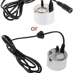 RALIYATX Mini Fogger, Maker Fogger Water Fountain Pond Fog Machine Atomizer Air Humidifier with LED Light for Office Home Aquarium - Silver-2