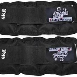Wrist/Ankle Weights 4 kg (4 kg Each x 2 pc), Rubber, black-20