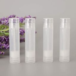 Packdost 5 Grams Transparent Empty Chapstick Lip Stick Tube Container for Lip Balm Lipstick Cosmetic & Makeup Use Pack of 20-picture-1