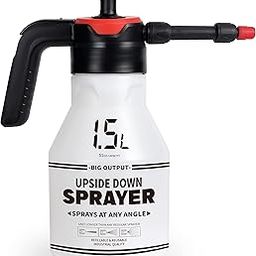 FOSHIO 0.4 Gallon Garden Pump Sprayer, 1.5L Portable Hand Pump Pressure Water Spray Bottles with Adjustable Nozzle Trigger Lock Sprayer for Home, Lawn and Car Detailing-image-19