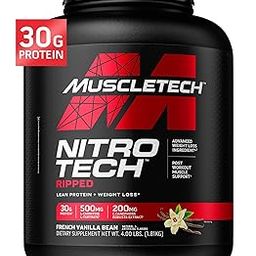 MuscleTech Performance Series Nitro Tech Ripped|30g Protein|Protein Powder for Lean Muscle Gain|Sports Nutrition | 4 lbs (1.81 Kg) | French Vanilla Swirl Flavour-image-12
