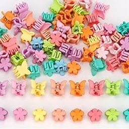 NEOBABY Mini Colorful Hair Clips – Random Designs Hair Claws for Girls, Babies & Women | Cute Hair Accessories for Multiple Hairstyles (Pack of 100 Clips)-image-36