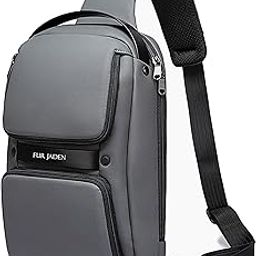 Pro Series Anti - Theft Modern Crossbody Sling Bag Chest Bag for Men Boys Women Girls for Hassle-Free Travel with Tablet Compartment (Grey)-image-30