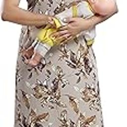 Women Polyester Blend All Over Print Maxi Maternity Nighty-image-53