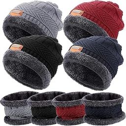 Gym Winter Cap & Muffler for Men & Women| Beanie Cap| 1 Set|-image-73