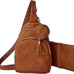 Purple Finch Sling Crossbody Diaper Bag, Brown, Small-image-59
