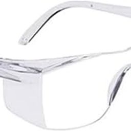 Safety Clear white side covered Goggles for Eye Protection – Cataract,Scratch Resistant,Laser Surgery, Lab, Construction,Driving, Dust-Proof, Wind-Proof – Includes Pouch and Cleaning Cloth-6