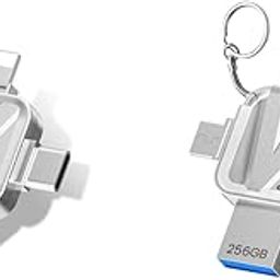 Verilux® 2PCS Pendrive 256GB 4-in-1 Flash Drive for Type C with USB3.0 Micro USB Memory Stick High Speed External Storage for iPad Android-image-31
