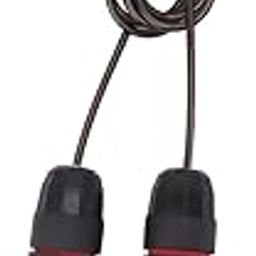 Ubervia Jump Rope, Fitness Jump Rope 406g Comfortable Grip Prevent Tangling Calories Burning Ball Bearing for Daily Use (Black Red)-image-3