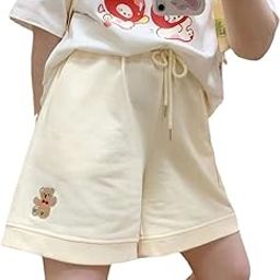 Women Cute Cotton Sport Booty Casual Kawaii Bear Shorts Yoga Dance Sleeping Short Pants Summer Athletic Shorts-image-74
