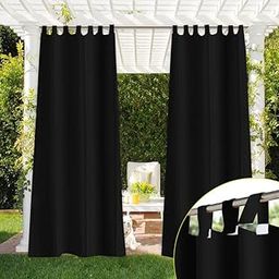 generic Duronet - Water Repellent Rain & Sun Blockage 95% Detachable Sticky Tab Top for Easy Hanging Privacy Curtains for All Weather Conditions Balcony Outdoor/Indoor Use (Black 4.5 X 8.5 Feet)(Pack of 2)-picture-8