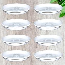6 Inches Wide - Pack of 8 - White Bottom Tray for Flower Pots - Pot Plates for Plants - Flower Pot Base Plate - Bottom Plate for Pots - Plant Saucer Plate - Plant Pot Tray - Planter Plate-image-84