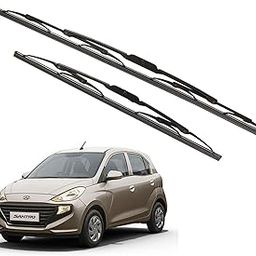 Kylo Windshield Wiper For New Santro / Conventional And Traditional Metal Type Windshield Wiper Blades/ Perfect Fitting Windshield Water Repellency Scratch Proof Cleaning Metal Wiper Blades-image-1
