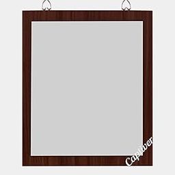 Captiver Wooden Frameless Decorative Wall Hanging Mirror (11X12.9 Inch, Walnut) / Wash Basin Decorative Plastic Washbasin Glass Cabinet Bathroom High Definition-image-15
