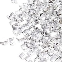 GASPRO 15-Pound Fire Glass – 1/2 Inch Reflective Tempered Fireglass with Fireplace Glass and Fire Pit Glass,Clear Reflective-image-75