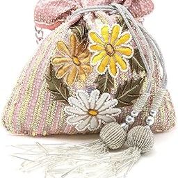 Women Pink Handcrafted Potli Handbag-image-60