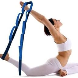 Leosportz 8 Loop Yoga Strap Durable Nylon Cotton Yoga Strap (Blue)-image-24