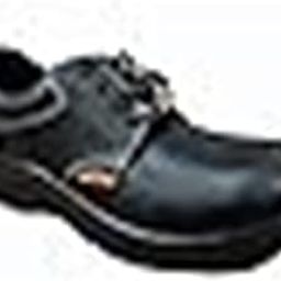 Steel Toe Shoes, Slip Resistant, Leather Upper, Oil & Water Resistant | Size 08 UK/India Black-image-53