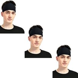 New Variety Store™ Head Band for Women Men, Premium Headband Sports Sweat Band, Elastic Non Slip Hair Band for Running Sports Travel Fitness Riding 3 Pcs-image-87