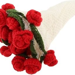 CALANDIS™ Hand Knitting Flower Bouquet Blanket Home Decoration Gift White | Blankets & Throws | Bedding-image-75