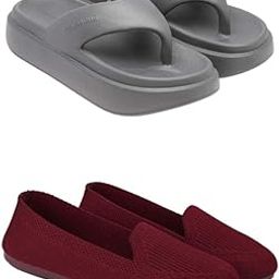 Extra Soft Classic Casual wear with Flexibility Technology Flats Combo for Women's/Girl's(6110+2015)()-image-90