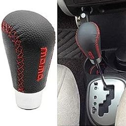 YOURKARTS.COM Leather & Chrome Gear Shift Knob 5-Speed Manual Transmission Gear Knob with Universal Fit & Installation Kit (Black MOMO Style) | car Accessories 2025-image-17