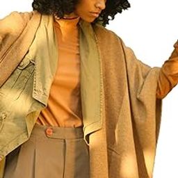 Women Eurasian Chaffinch Cape (Beige Sand_Free Size)-image-102