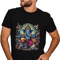 Ganpati/Ganesh Chaturthi Special - Men’s Premium Cool Classy Regular fit T-Shirt 4 with Ganpati Graphic Print-image-94