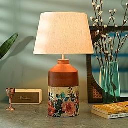Brick Brown ® Premium Wooden Pastel Flora Lamp with Shade & Bulb | Lamps for Home Decoration | Bedside Lamp | Night Lamp for Living Room | Lamps for Study Room | Night Lamp for Bedroom Side Table-15
