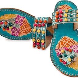 Colorful women's Footwear Ethnic Kolhapuri Footwear for women and girls,Kolhapuri Chappal for any occasion ethnic footwear stylish and traditional-image-34