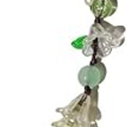 Aesthetic floral Handmade thread Phone Charm, Cute Bow Phone Accessories for Girls and Women, Stylish Phone Charms for phone, Bag, Purse, Keychains (Green)-image-11