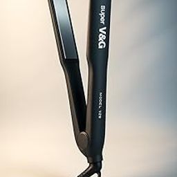 Model V26 Slim Titanium Hair Straightener, Professional Styling Iron, Black-image-68