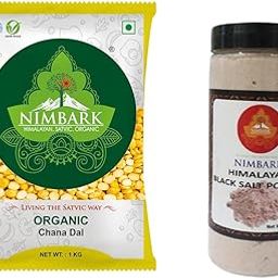 NIMBARK Chana Dal (Gram Split) | Best Split Lentils | 1kg + Himalayan Black Salt (Kala Namak) - 400g | Unique Flavor | Great for Chaats & Detox Drinks-12