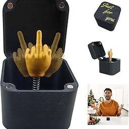 Xfopz Middle Finger in A Box, Gag Gifts Christmas, Funny Gifts, White Elephont Gifts for Adults, Joke Prank Gag Quirky Gifts for Guys Men-image-67