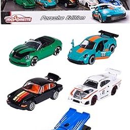Majorette Porsche Edition Die-Cast Cars Collection Set, 5 Vehicles, Racing Models-image-3