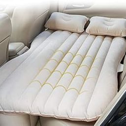 PETRICE Multifunctional Inflatable Car Mattress, Car Inflation Bed, Travel Air Bed Camping Car Back Seat,with Repair Pad,Air Pump for Travel (Color May Vary)-image-83