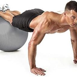 Vruta Anti-Burst Gym Ball with Foot Pump Exercise Ball 75 cm (Multi Color)-image-53