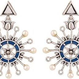 Indigo Affair Pin Wheel Earrings-image-68