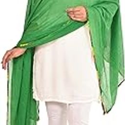 Nakoda Creation Pure Cotton Solid Women Dupatta (Samosa Cotton Dupatta_Green)-image-46
