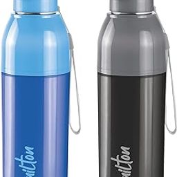 Milton Steel Convey 600 Insulated Inner Stainless Steel Water Bottle,Set of 2, 520 ml Each, Blue, Black | Leak Proof | BPA Free | Hot or Cold for Hours | Office | Gym | Hiking |Treking | Travel Bottle-image-78