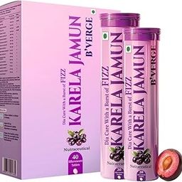 B’VERGE® Karela Jamun Fizz Effervescent Tablets | Diabetes Support | Supports High Blood Sugar & Digestion | Helps Maintain Healthy Glucose Levels (40 Tablets (Pack of 1))-image-38